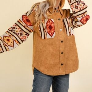 New Tan Western Shacket
